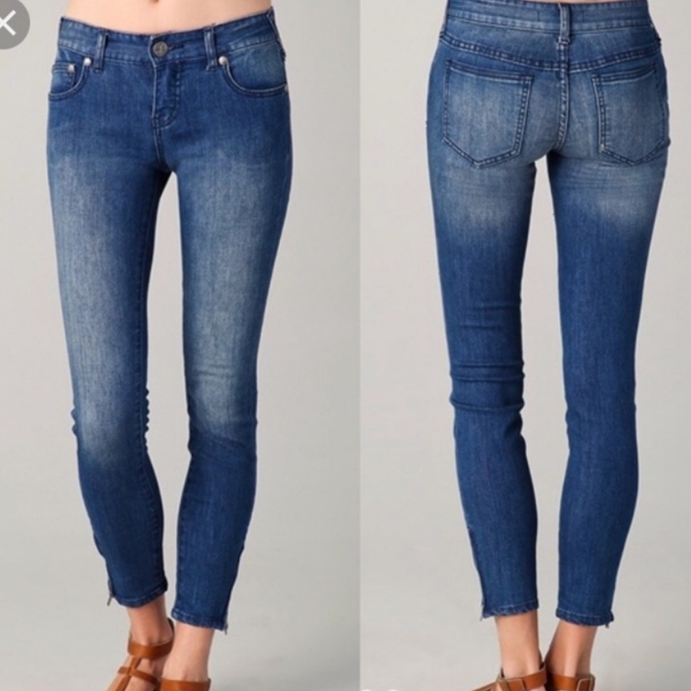 Free People Ankle Zipped Jeans